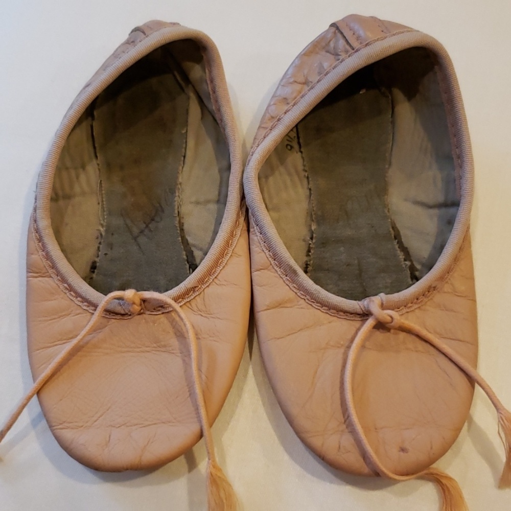 Girls Toddler Leather Ballet Slipper Size 9 1/2